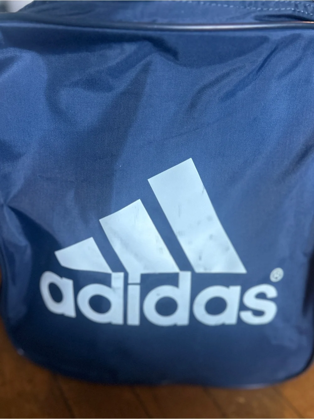 Adidas Navy Sport Duffel Bag with Bold White Logo